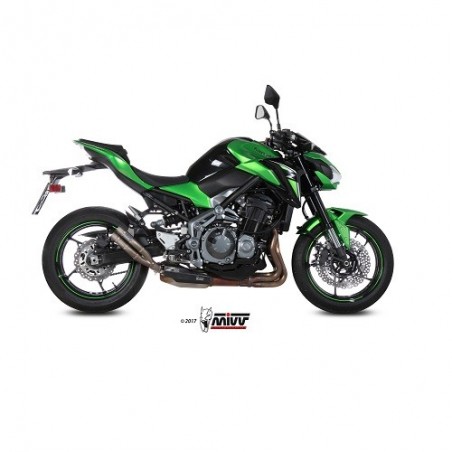 K.045.LDG Scarico MIVV KAWASAKI Z900 17-SPORT DOUBLE GUN Titanio