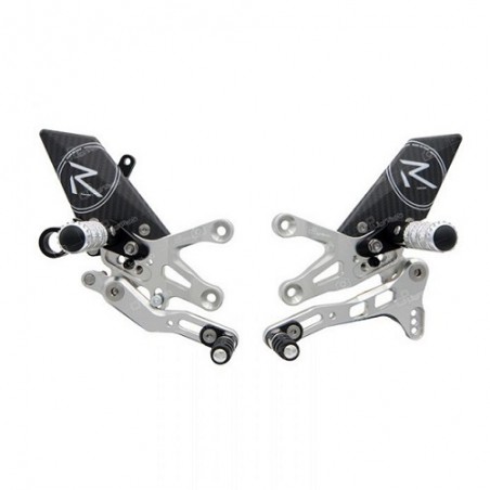 Pedane Regolabili R Version ARGENTO CAMBIO STANDARD LIGHTECH APRILIA TuonoV4-Aprc 2011-2018