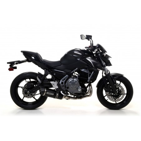 Marmitta COMPLETA Arrow RACE-TECH ALLUMINIO DARK CARBONIO Kawasaki Z 650 17/19