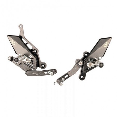 Pedane regolabili con poggiapiedi fissi CAMBIO STANDARD LIGHTECH YAMAHA MT-07 2014-2018