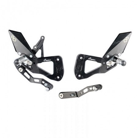 Pedane regolabili con poggiapiedi fissi CAMBIO STANDARD E ROVESCIATO LIGHTECH SUZUKI GSX-R 1000 R 2017-2019