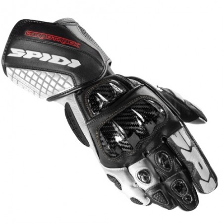 Guanti Gloves Gants Guantes pelle CARBO TRACK EVO Nero/Bianco UOMO A203-011