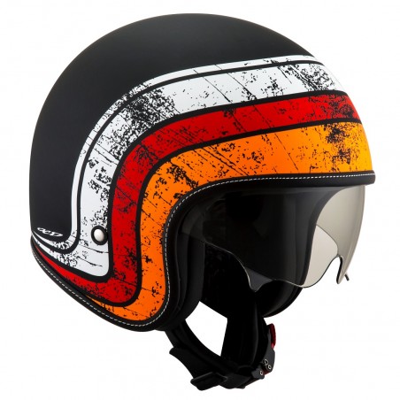 Casco Helm Casque Helmet SUOMY JET ROKK CITY ZODIAC MATT BLK/WHT/RED KSRK0010