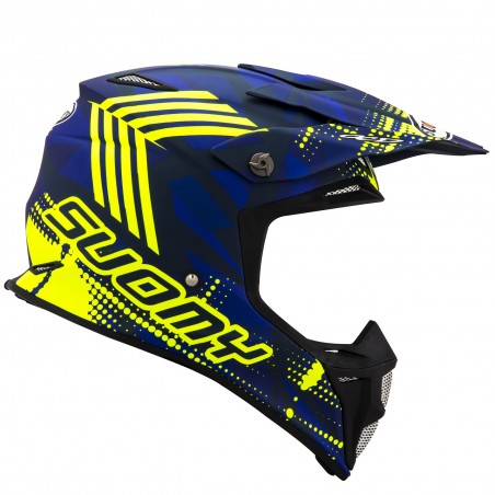 Casco Helm Casque Helmet SUOMY MX SPEED SERGEANT MATT BLUE/YELLOW FLUO KSMS0003
