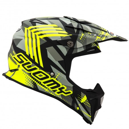 Casco Helm Casque Helmet SUOMY MX SPEED SERGEANT MATT GREY/YELLOW FLUO KSMS0004