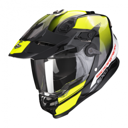 Casco Modulare Enduro Adventure SCORPION ADF-9000 AIR TRAIL Nero-Giallo neon