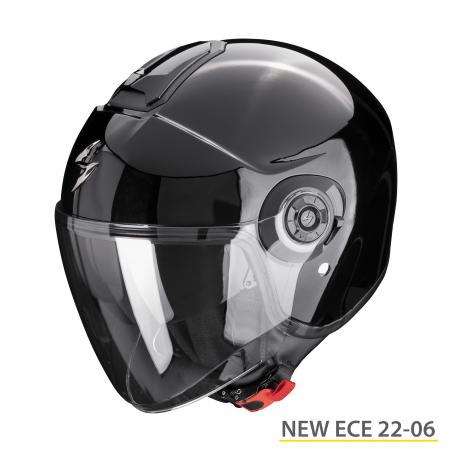 Casco Helmet Jet visierino parasole Scorpion EXO-CITY II SOLID Nero Lucido