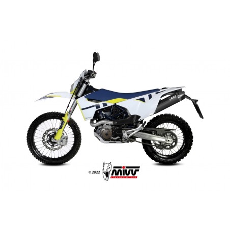 Marmitta Scarico Silenziatore MIVV STR-1 Inox Nera Husqvarna 701 2021/2023