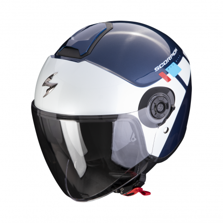 Casco Helmet Jet visierino parasole Scorpion EXO-CITY II MALL Blu Bianco