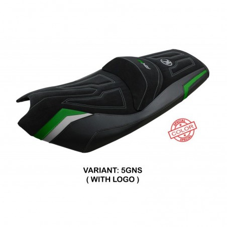 Rivestimento sella Kymco AK 550 17-23 Rajka LOGO 5GNSverde-argento