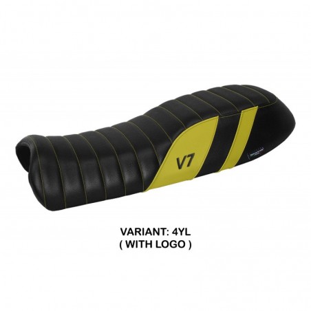 Rivestimento sella Moto Guzzi V7 11-20 Davis LOGO 4YLgiallo