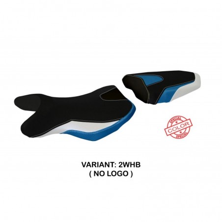 Rivestimento sella Suzuki GSR 750 10-17 Siena NOLOGO 2WHBbianco-blu
