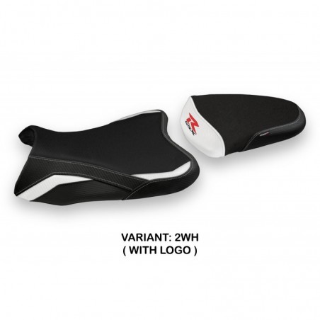 Rivestimento sella Suzuki GSX R 600 - 750 08-10 Pacov 1 LOGO 2WHbianco