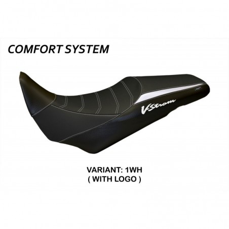 Rivestimento sella Suzuki V-Strom 1000 14-19 Palermo LOGO 1WHbianco