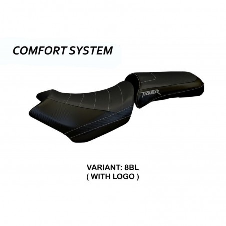 Rivestimento sella Triumph Tiger 1200 11-21 Venezia 1 LOGO 8BLnero
