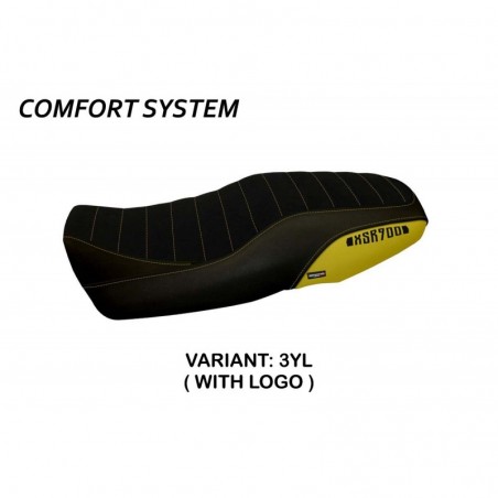 Rivestimento sella Yamaha XSR 900 16-21 Portorico 5 LOGO3 YLgiallo