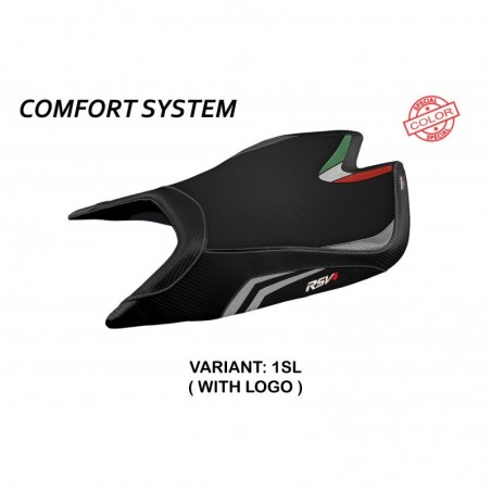 Rivestimento sella comp. Aprilia RSV4 21-23 Leon CON LOGO 1SL argento