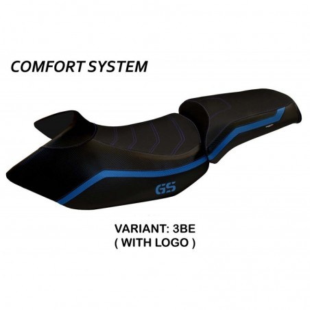 Rivestimento sella BMW R 1200 GS 05-12 Lione 4 LOGO3 BEblu