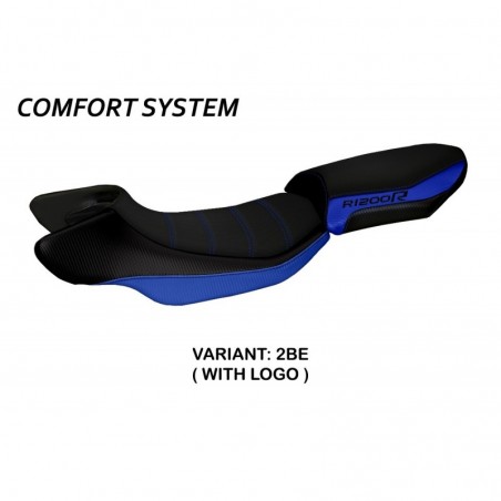 Rivestimento sella BMW R 1200 R 15-18 Aurelia Color LOGO 2BEblu