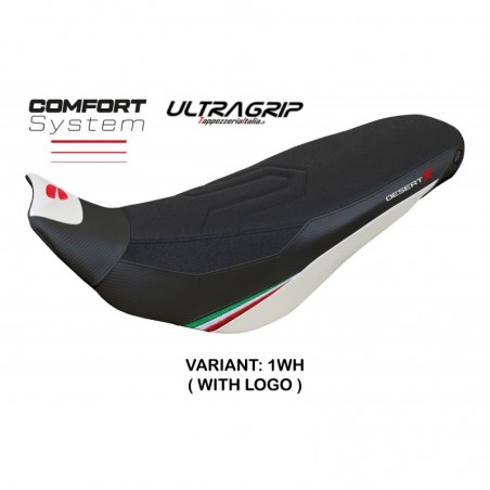 Rivestimento sella Ducati Desert-X Rally 22-23 Keren LOGO 1WHbianco