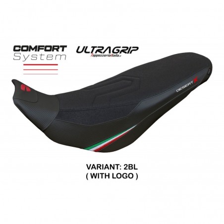 Rivestimento sella Ducati Desert-X Rally 22-23 Keren LOGO 2BLnero