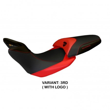 Rivestimento sella Ducati Multistrada 1200 12-14 Noto LOGO3 RDrosso