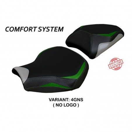 Rivest. sella Kawasaki Ninja H2 1000 SX 18-23 MonizNOLOGO 4GNSverdeargento