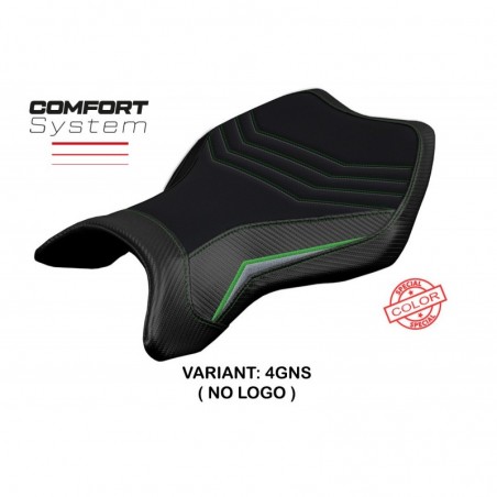 Rivestimento sella Kawasaki Ninja H2 R 15-23 MadMax NOLOGO 4GNSverde-argento