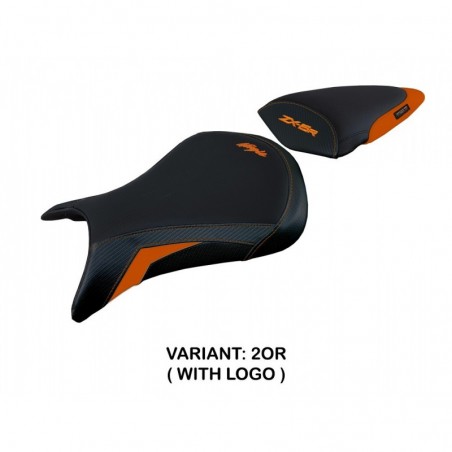 Rivestimento sella Kawasaki Ninja ZX 6 R 07-08 Andujar LOGO 2ORarancio