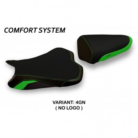 Rivestimento sella Kawasaki Ninja ZX 6 R 09-12 Giacarta 2 NOLOGO 4GNverde