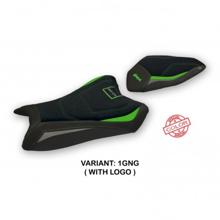 Rivestimento sella Kawasaki Ninja ZX 6 R 19-23 Tomar LOGO 1GNGverde-grigio