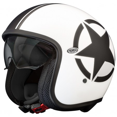 Casco Casque Helm Helmet VINTAGE PREMIER STAR 8 BM bianco white stella