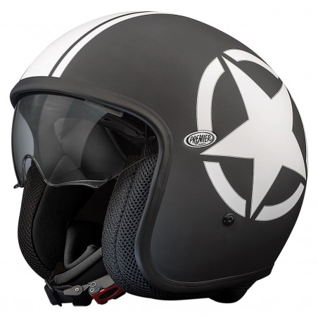 Casco Casque Helm Helmet VINTAGE PREMIER STAR 9 BM nero black stella