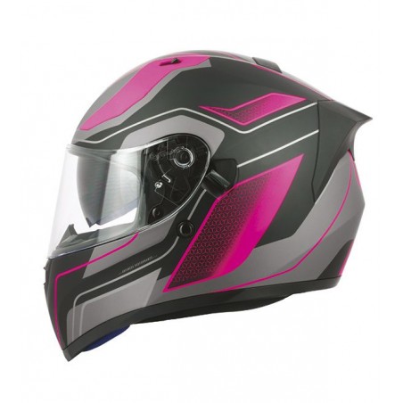Casco Helmet Moto S-LINE S-LINE S441 + VISIERINO VENGE NERO ROSA