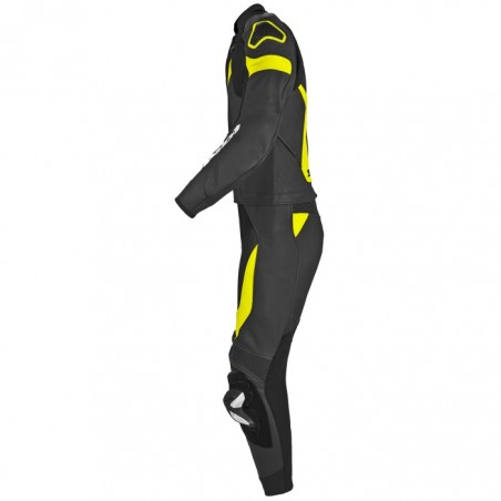 Tuta Suit Traje Anzug in pelle SPIDI LASER TOURING Nero Giallo Fluo Y155-394