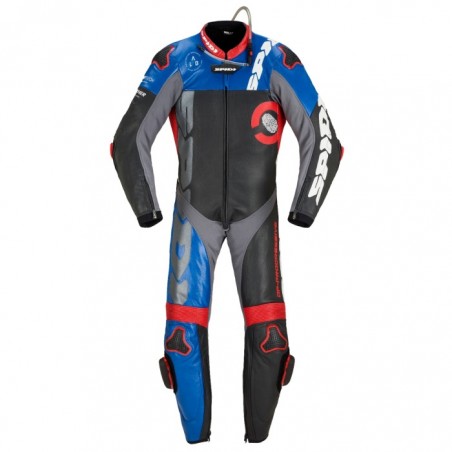 Tuta Suit Traje Anzug pelle SPIDI DP-PROGRESSIVE PERFORATED PRO Nero Rosso Blu Y161-238