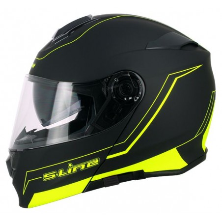 Casco Helmet Modulare Moto S-LINE S550 GIALLO / NERO + PINLOCK