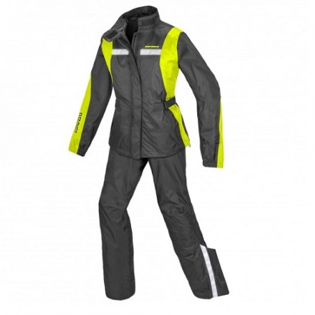 Tuta antipioggia Rain Suit TOURING LADY SPIDI Giallo Fluo LADY DONNA moto X73-486