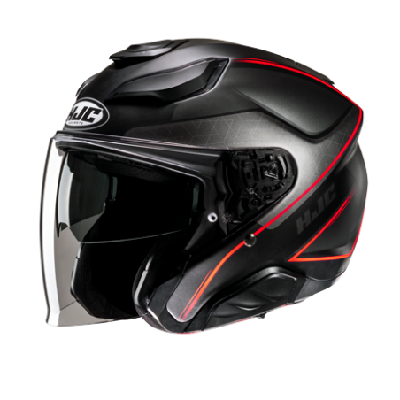 Casco Helm Casque Helmet JET HJC F31 F 31 LUDI MC1SF Nero Rosso